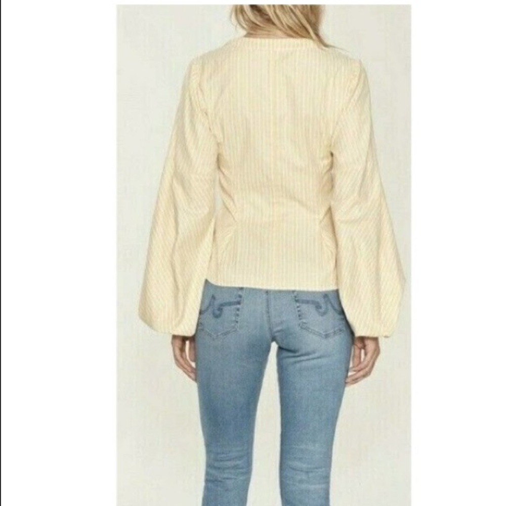 Petersyn Elinor Sum Long Sleeve Top Yellow Size Large Stripe - Picture 2 of 6